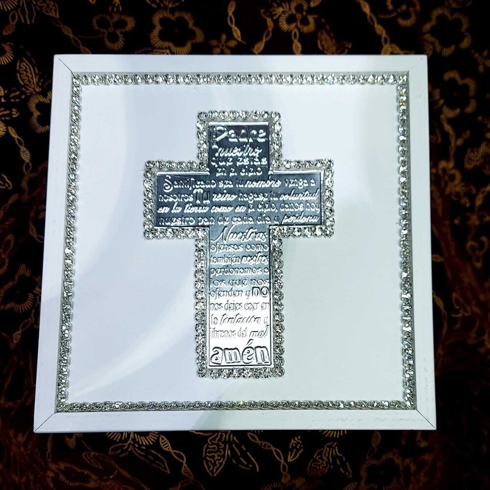 5 Pcs Baptism Christening Candle Gift Set Set de Vela Bautizo en Caja de Madera